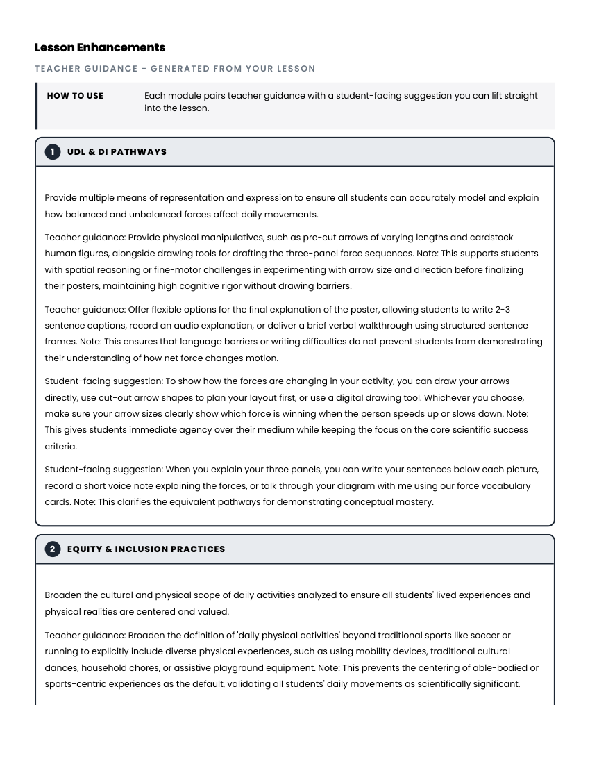 Forces lesson inclusive-support enhancements preview