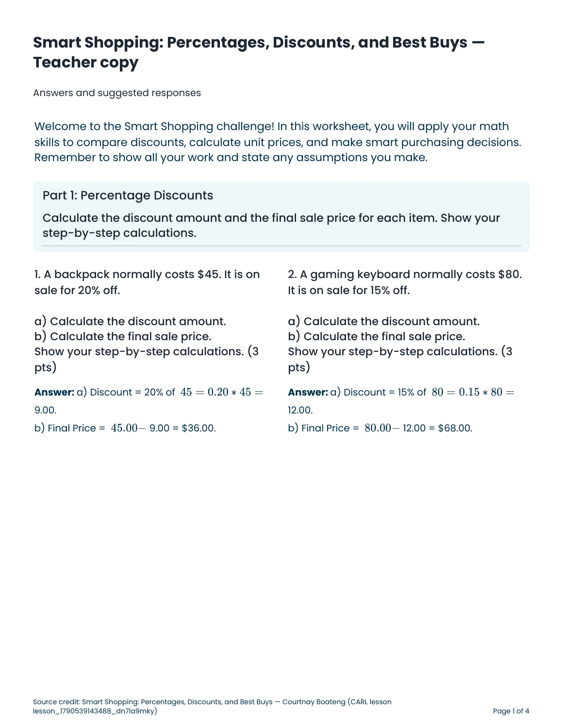 Smart shopping preview