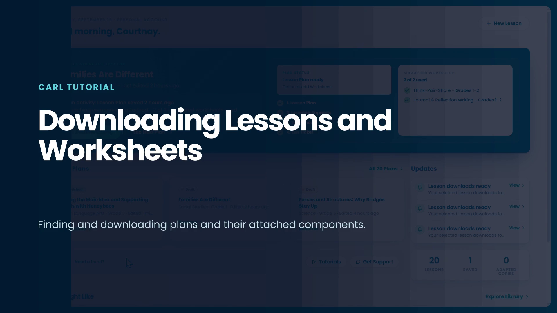 Finding and downloading the files from a published lesson