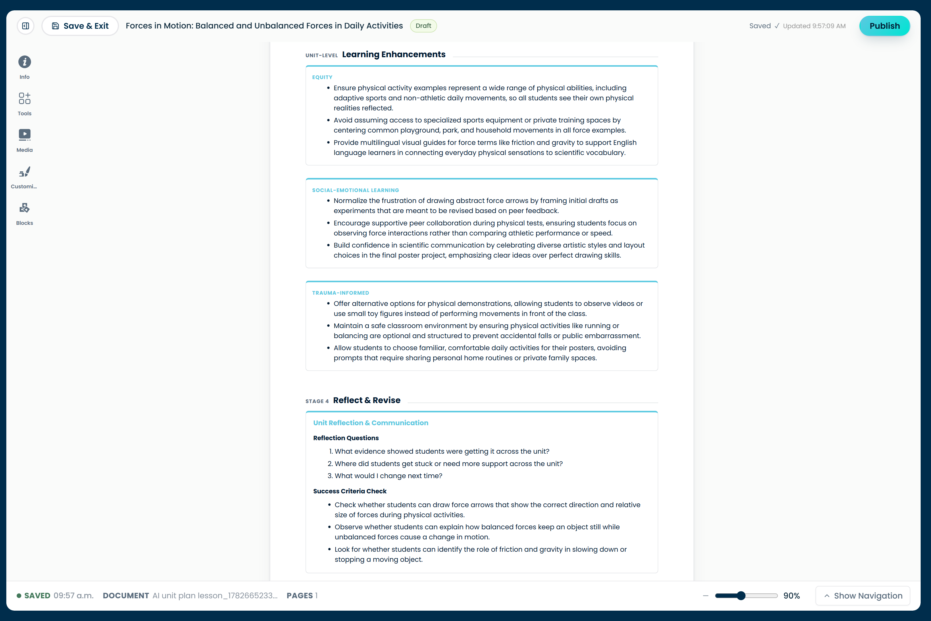 Stage 4 — Reflect and Revise