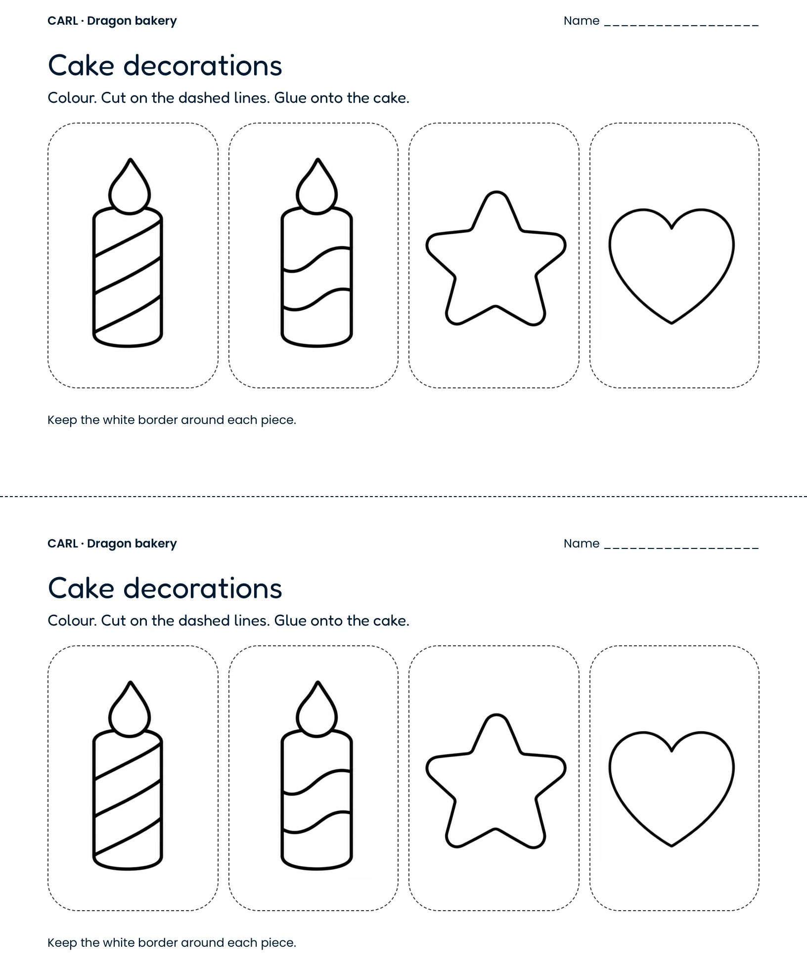 Cake decorations preview