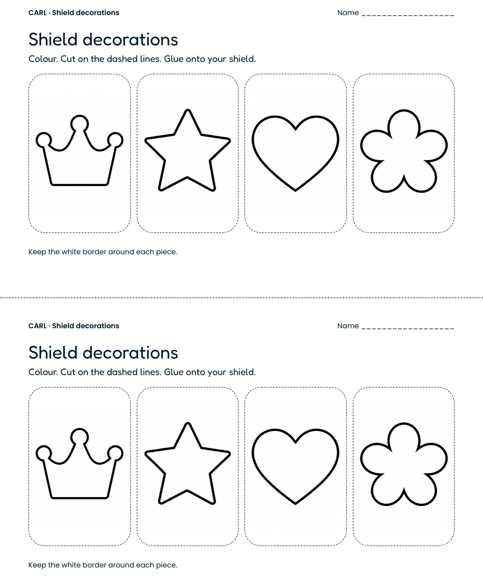 Shield decorations preview