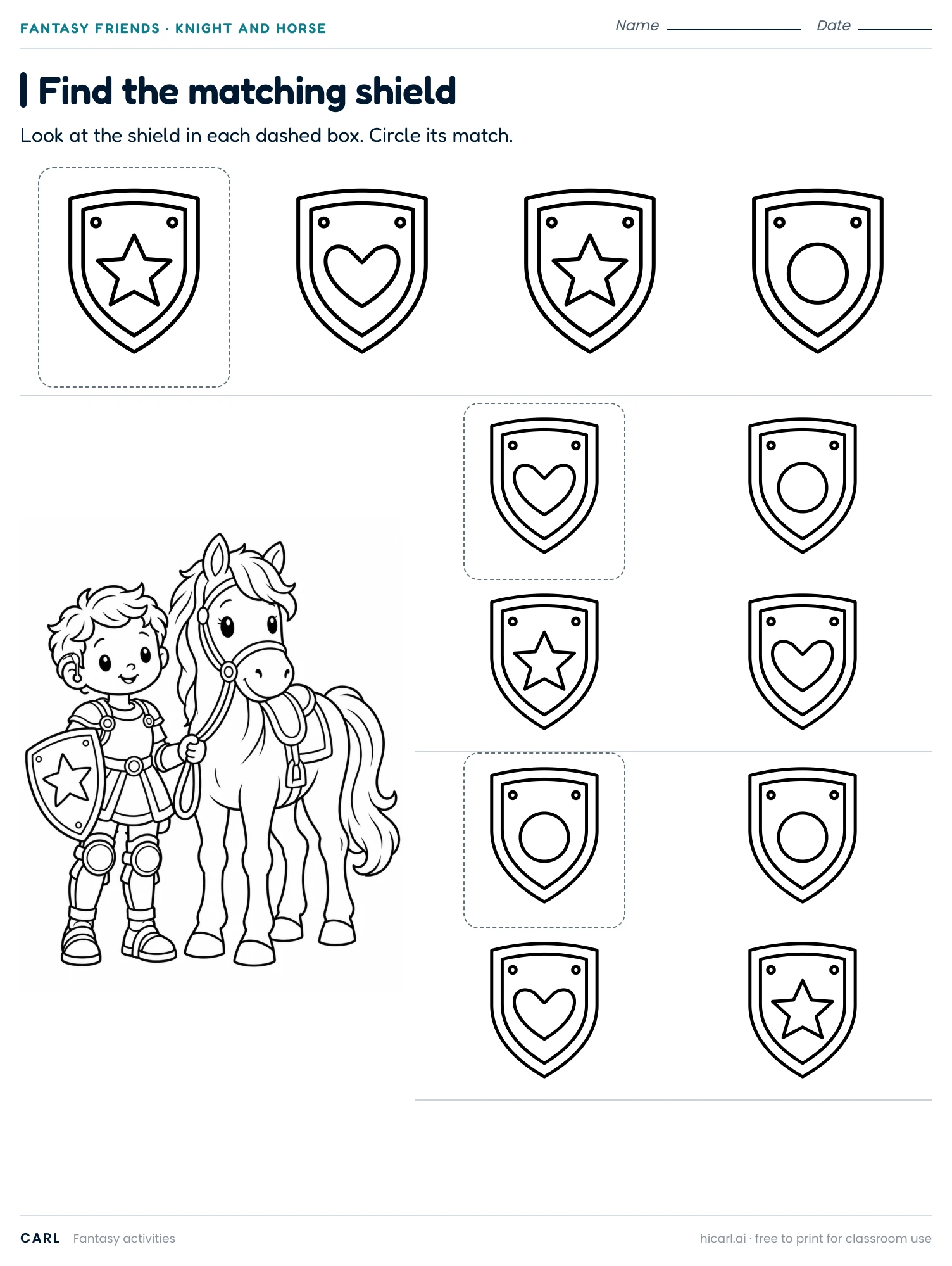 Find the matching shield, version 2 preview