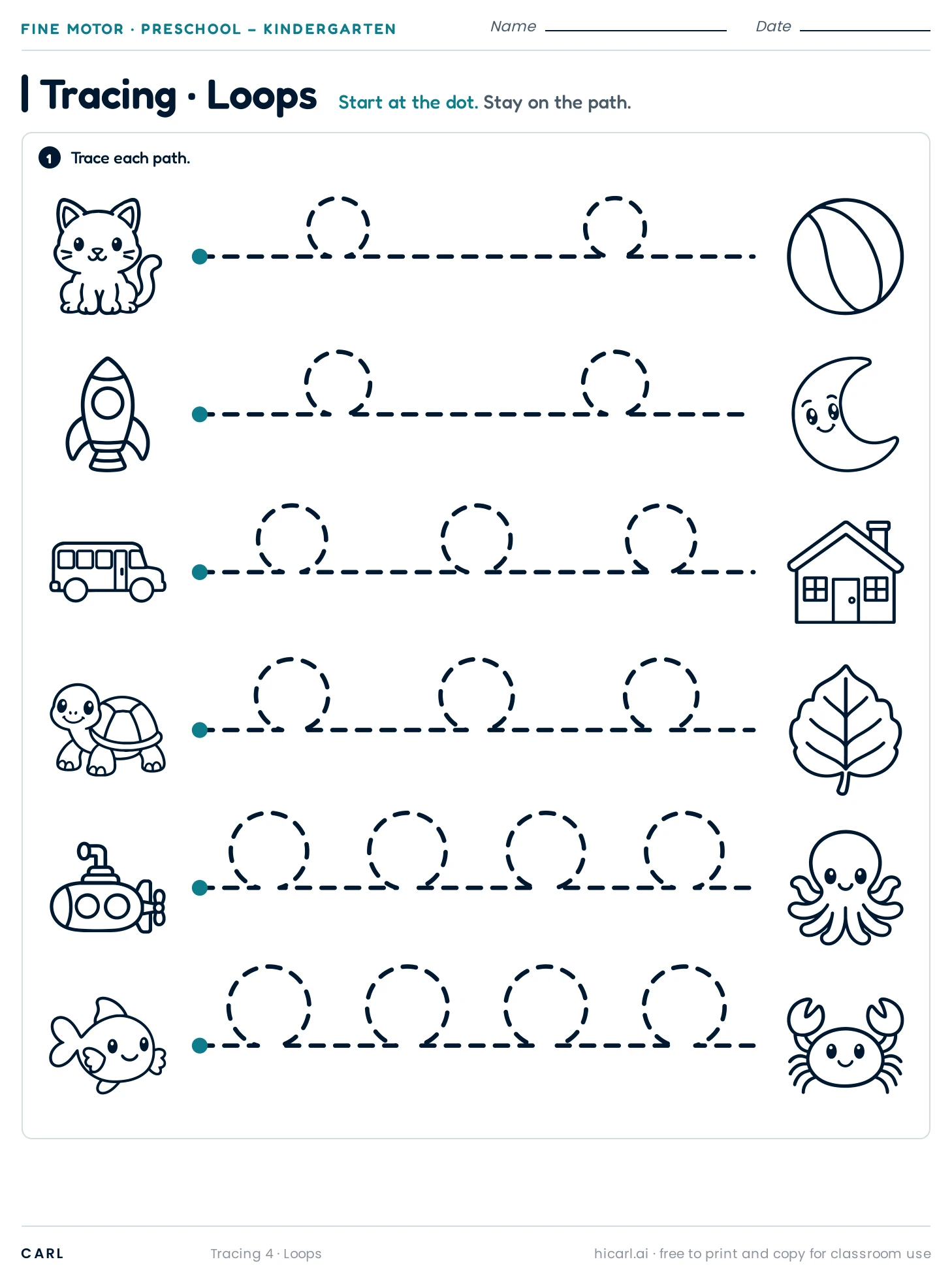 Mixed paths tracing worksheet preview