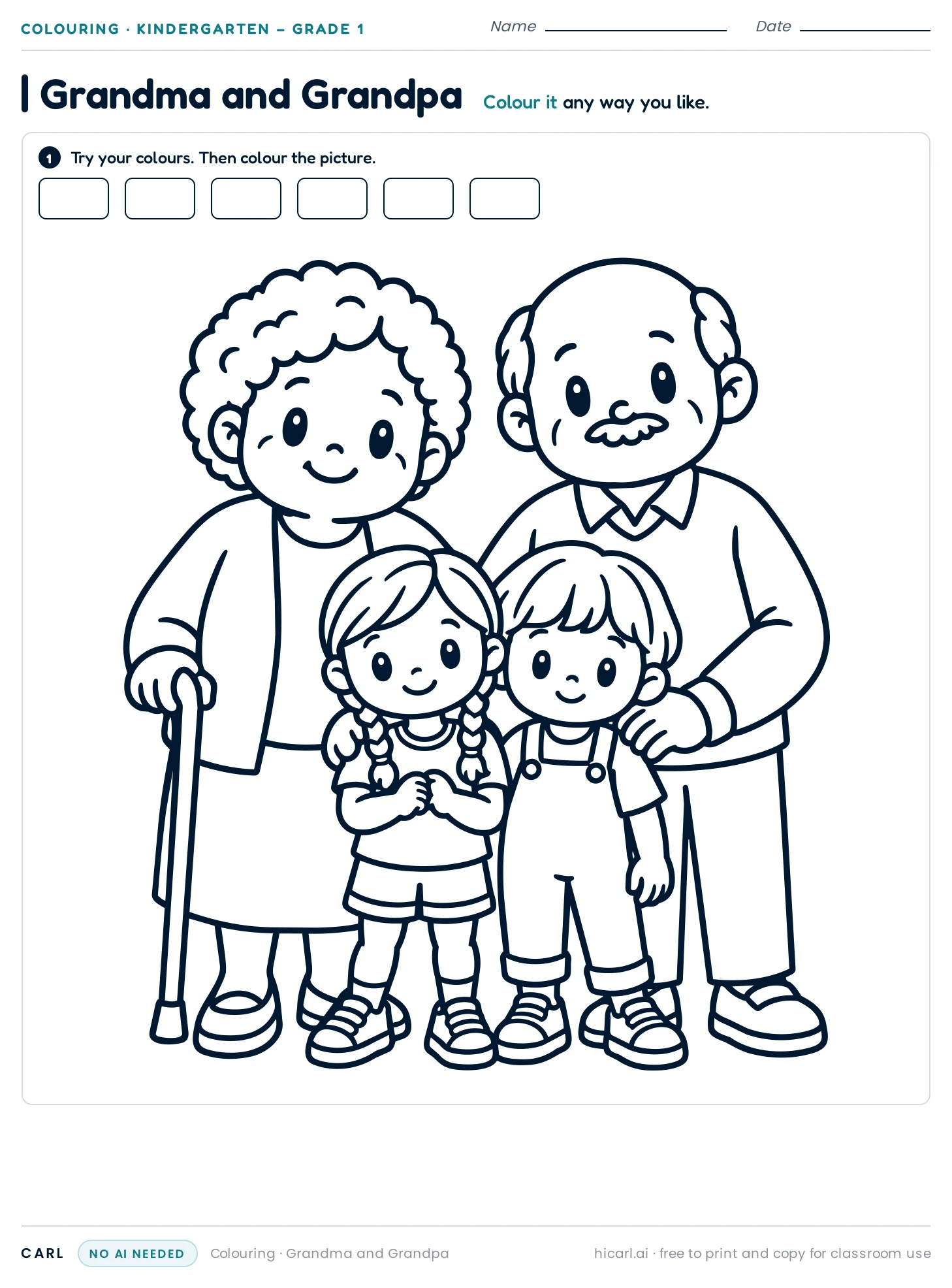 Inclusive colouring pages preview