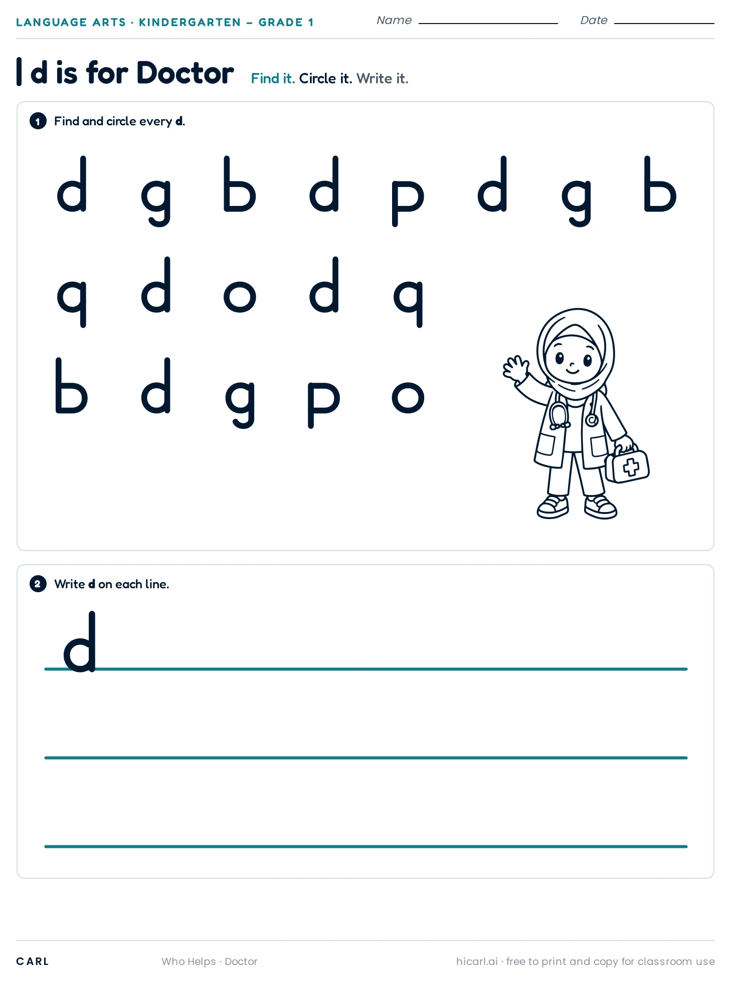 Community helper worksheets preview