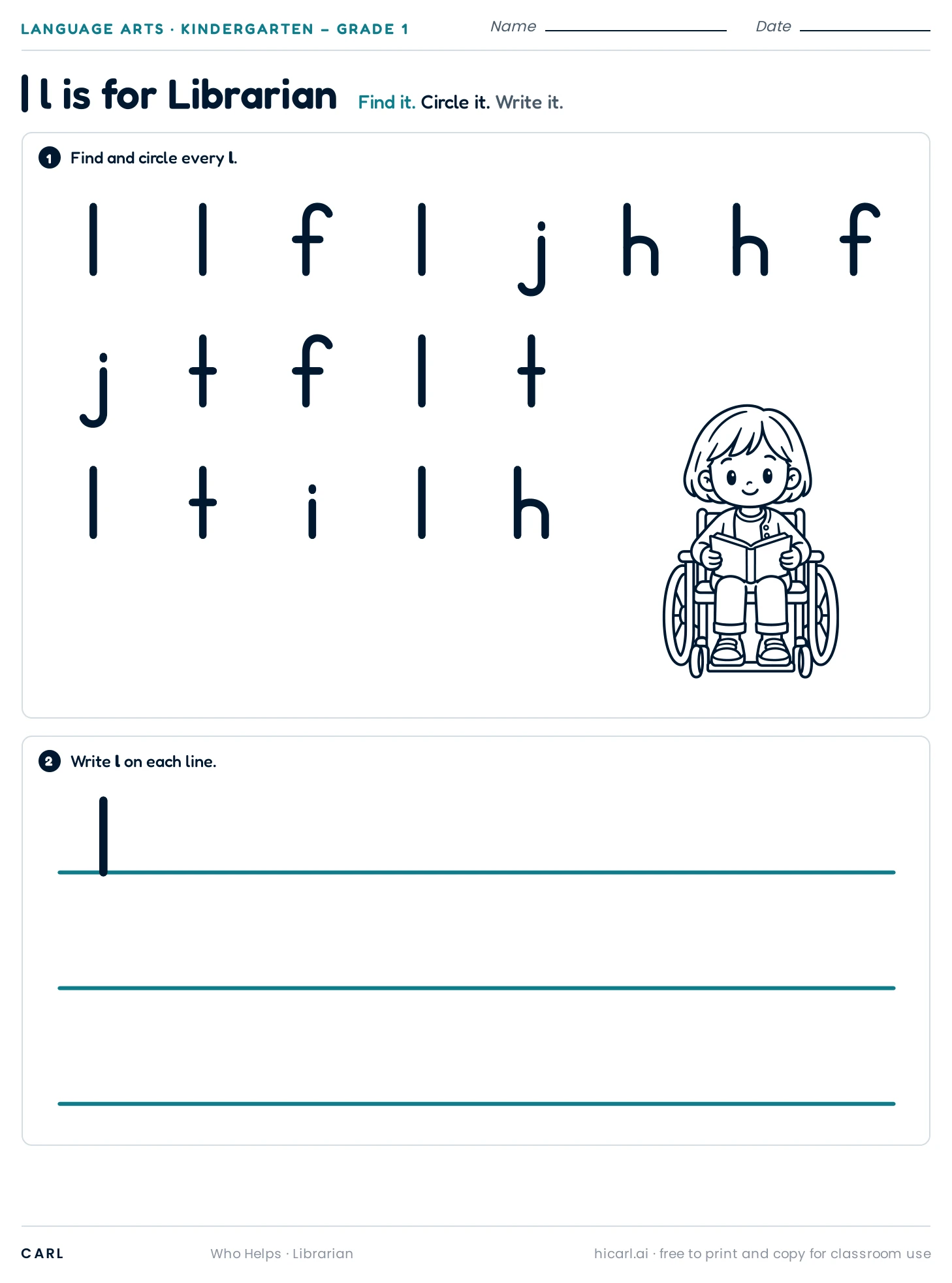 l is for Librarian preview