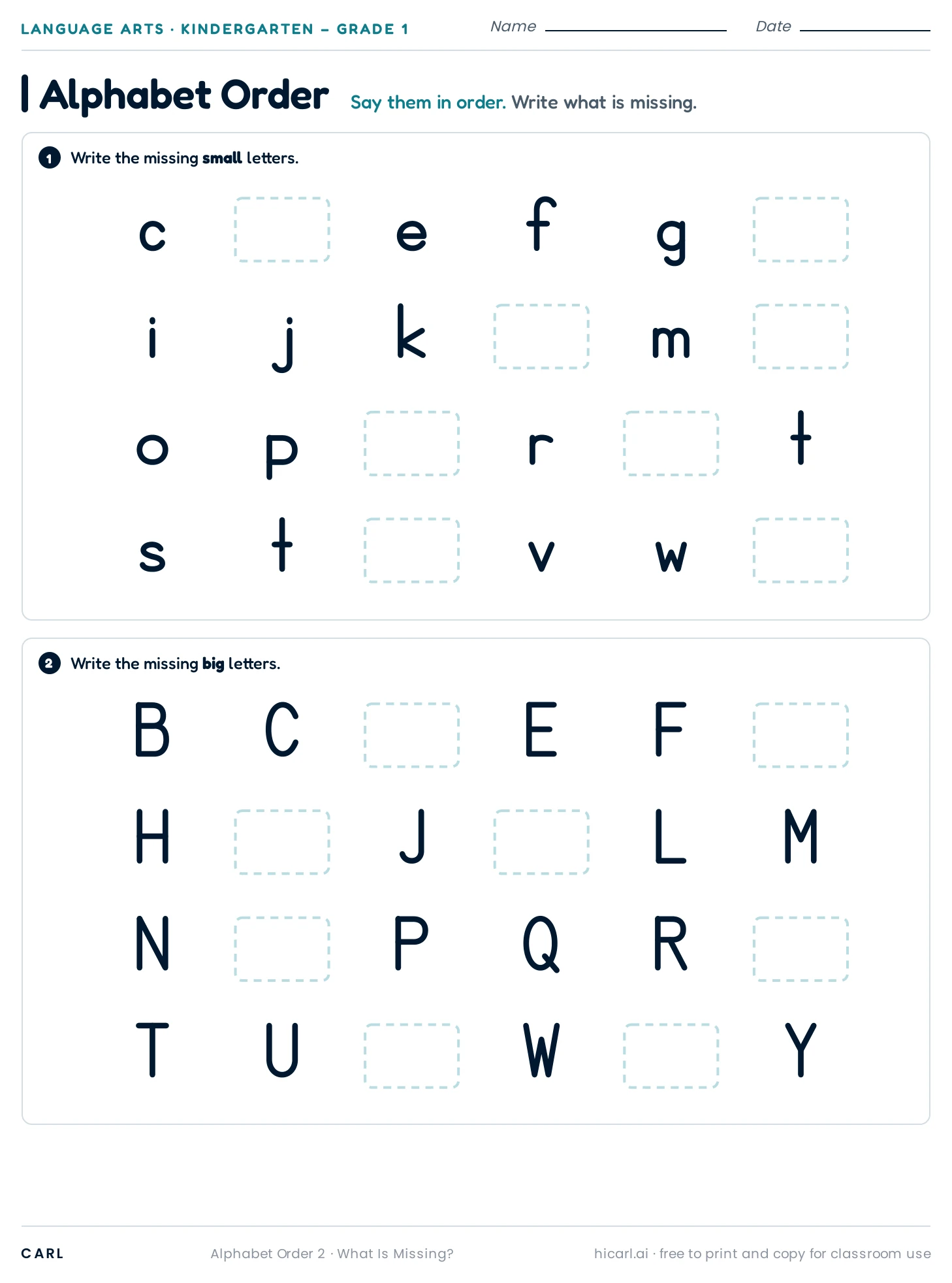 Alphabet Order 2 preview