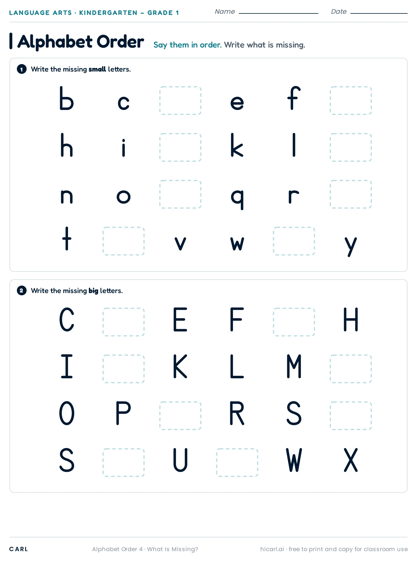 Alphabet Order 4 preview